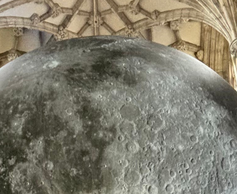 The moon at Winchester Cathedral.
